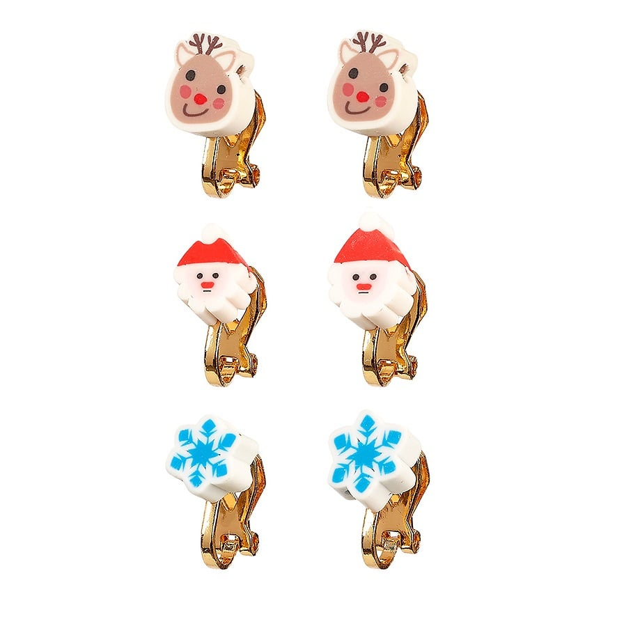 Boucles d'oreille à clips Noël