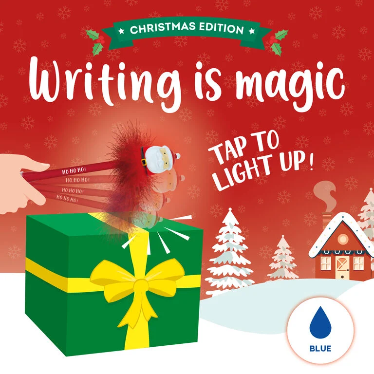 WRITING IS MAGIC - STYLO PÈRE NOËL LUMINEUX - SANTA CLAUS