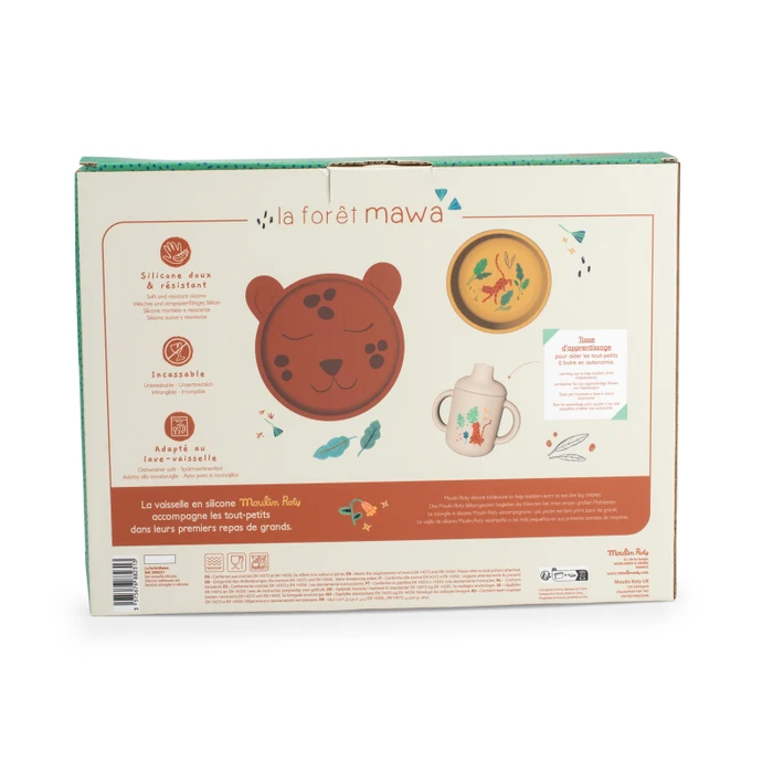 Set vaisselle silicone - La forêt Mawa