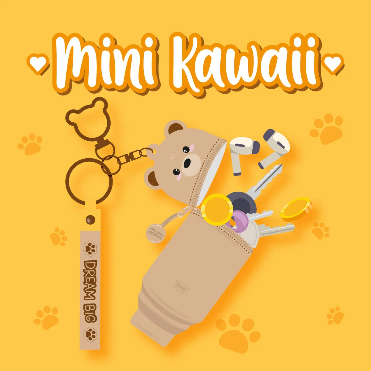 MINI KAWAII - PORTE- MONNAIE PORTE-CLÉS - TEDDY BEAR