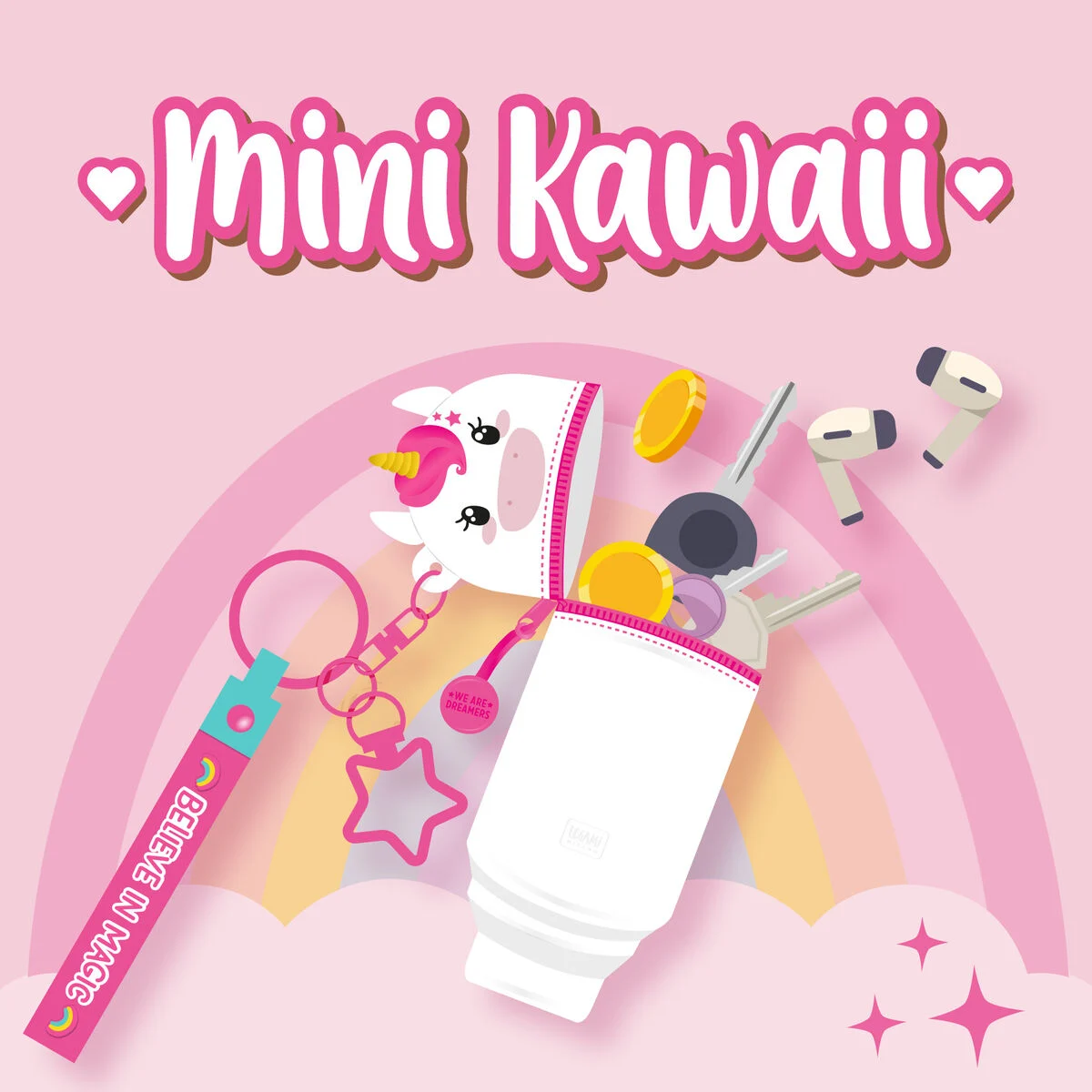 MINI KAWAII - PORTE- MONNAIE PORTE-CLÉS - UNICORN