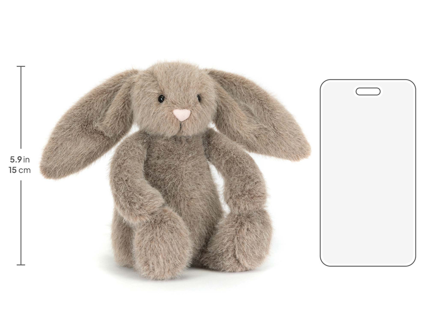 Fawn Flufflet Bunny - 18cm x 9cm x 8cm