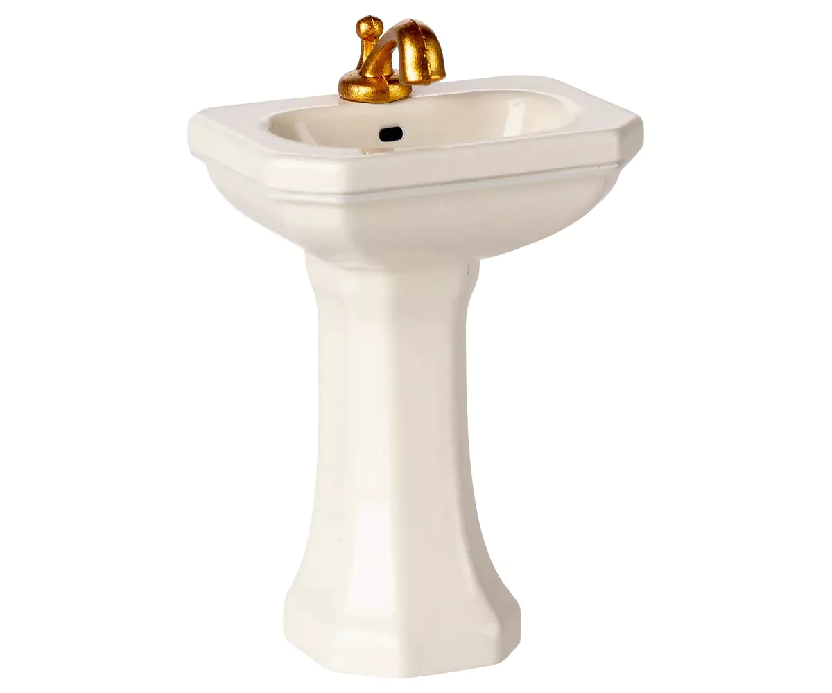 Lavabo de salle de bain, Souris - Blanc Off white