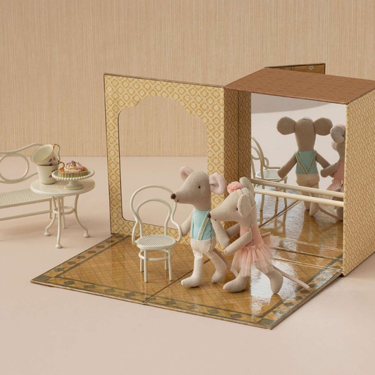 Studio de danse avec Petite sœur et Petit frère Souris