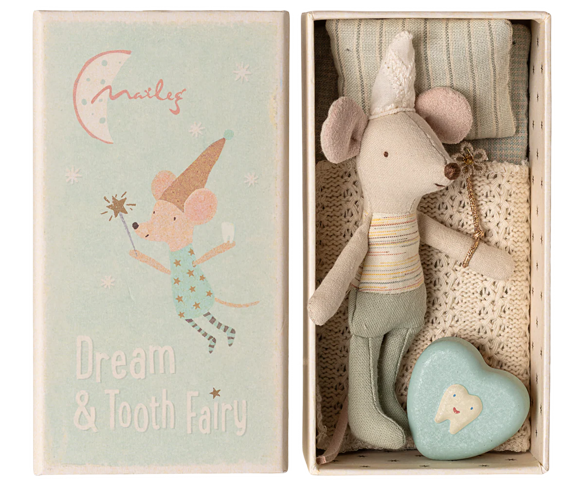Souris Fée des dents, Petit frère, dans sa boîte assortie