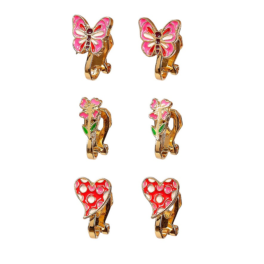 Boucles d'oreille à clips Finelie - 3 paires