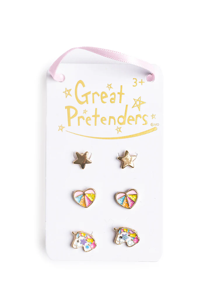 Boutique Cheerful Studded Earrings (3 pairs)