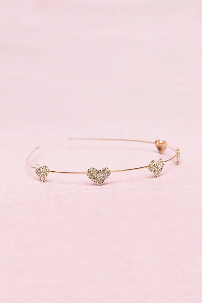 Boutique Rhinestone Heart Headband