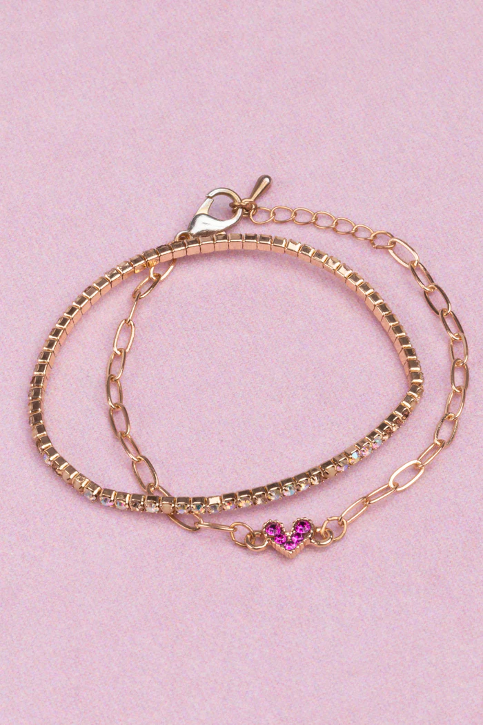 Boutique Chic Linked with Love Bracelet Set (2 pcs)