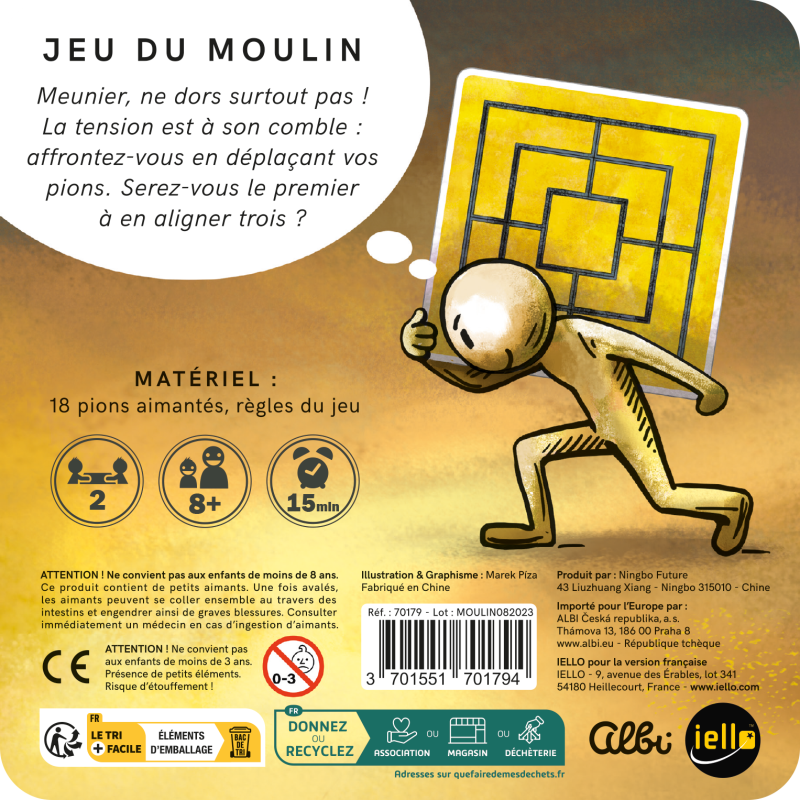 IELLO - Magnétique : Jeu du moulin