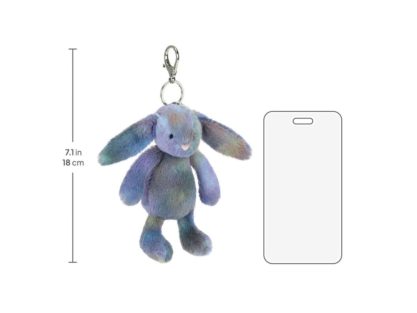 Zodihop Luxe Bunny Bag Charm - 18cm x 5cm x 4cm