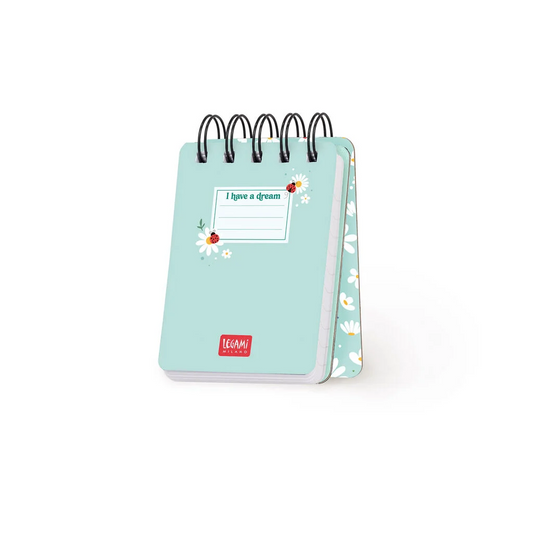 SPIRAL-BOUND NOTEPAD - LADYBUG - GREEN