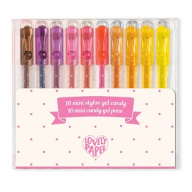 10 mini stylos gel candy