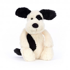 Bashful Black & Cream Puppy Medium - 31 x 12 cm