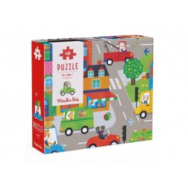 Puzzle en ville (48 pcs) - Les Popipop
