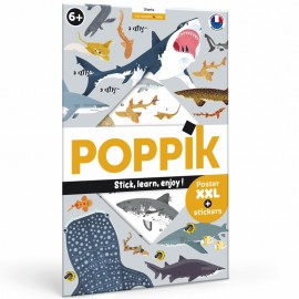 POSTER GÉANT + Stickers requins