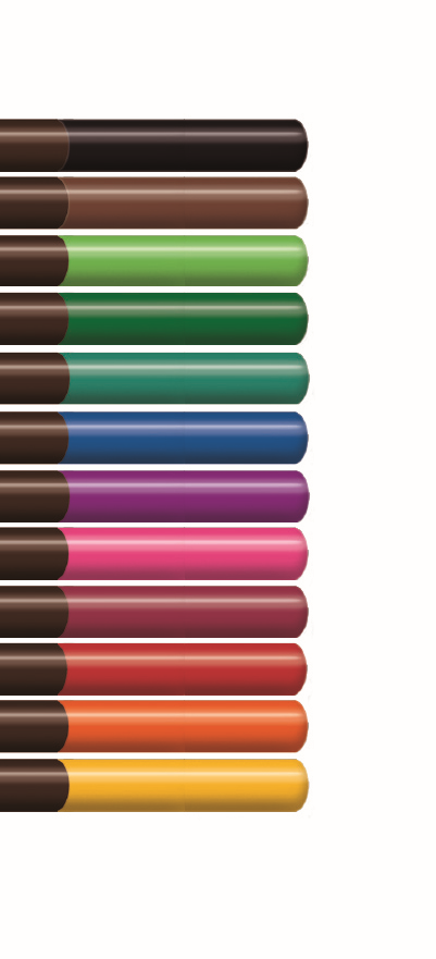 12 crayons de couleur aquarellables classiques