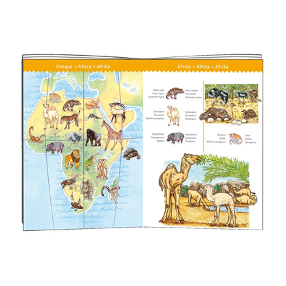 Les Animaux du Monde - 100 pcs - Puzzle Observation + Livret