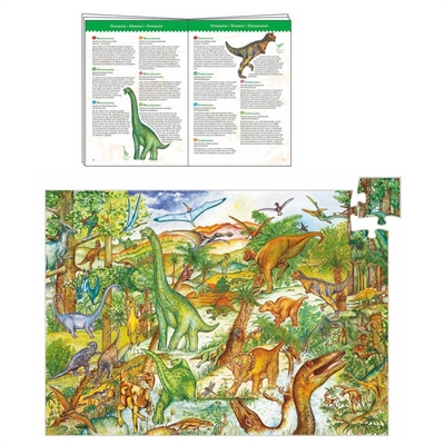 Dinosaures - 100 pcs - Puzzle Observation + Livret