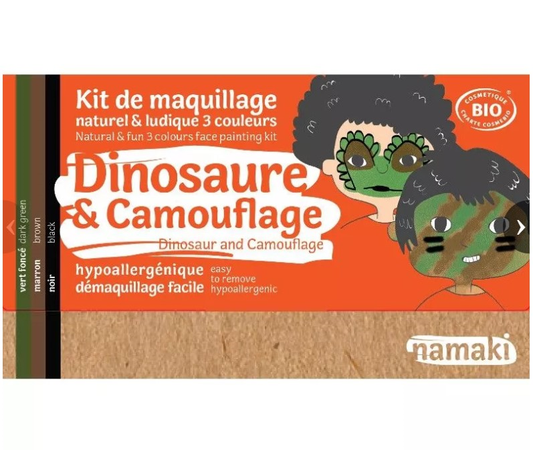 Kit de maquillage 3 couleurs Dinosaure et Camouflage