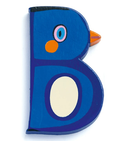 Lettre en bois animaux - B
