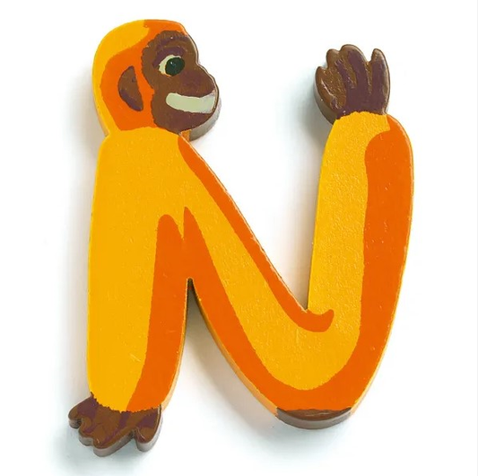 Lettre en bois animaux - N