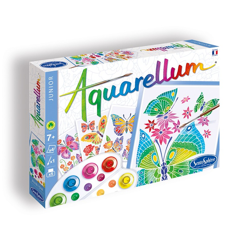 Aquarellum junior papillons et fleurs