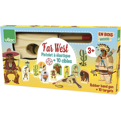 Far west jeu de pistolet à élastiques avec cibles