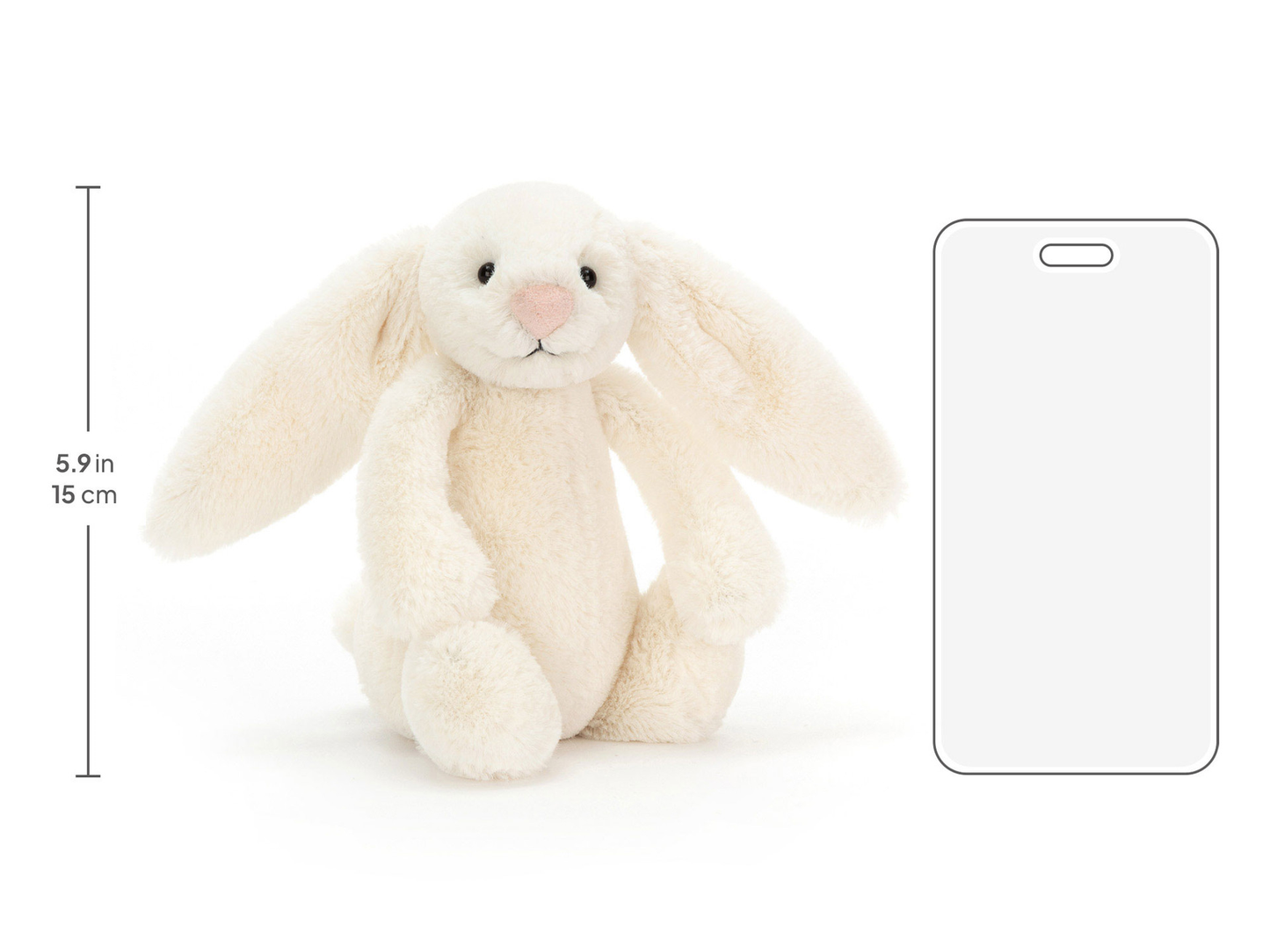 Bashful Cream Bunny - 18cm x 9cm x 8cm