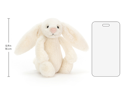 Bashful Cream Bunny - 18cm x 9cm x 8cm