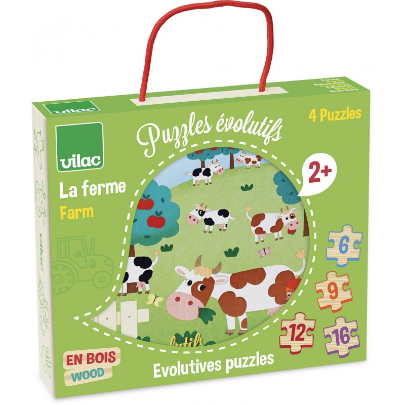 4 puzzles évolutifs la ferme