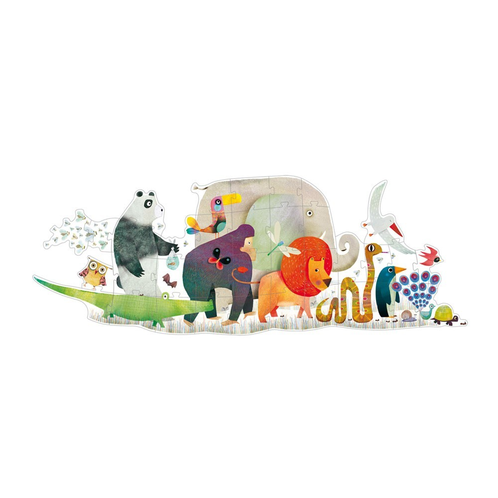 Puzzle Géant - La Parade des Animaux - 36 pcs