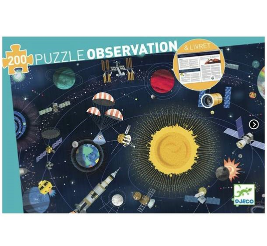 L'Espace - 200 pcs - Puzzle Observation + Livret