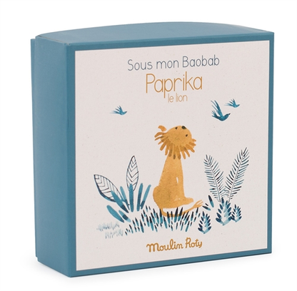 Doudou attache-tétine lion - Sous mon Baobab