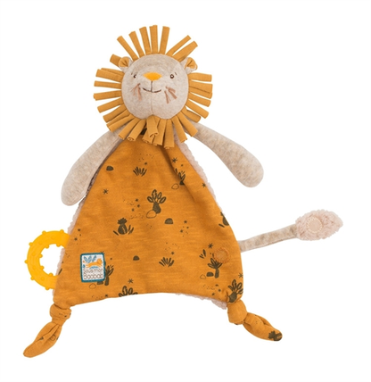 Doudou attache-tétine lion - Sous mon Baobab