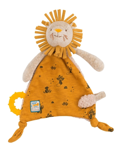 Doudou attache-tétine lion - Sous mon Baobab