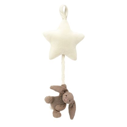 Bashful Beige Bunny Star Musical Pull - 28 x 19 cm