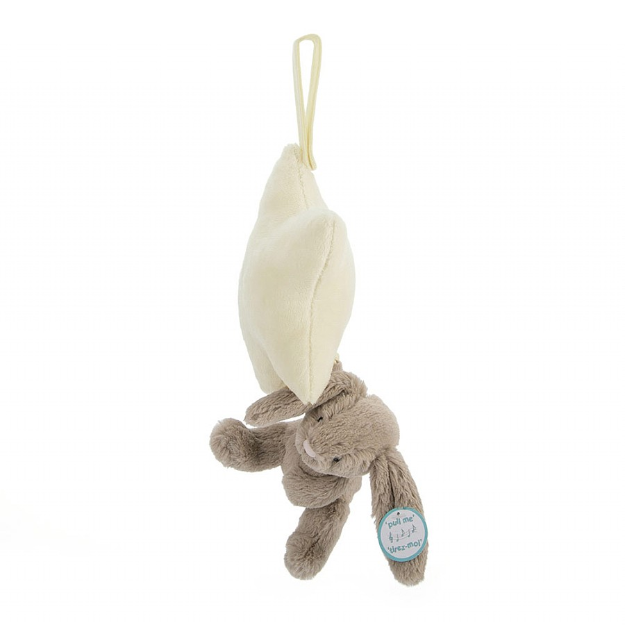 Bashful Beige Bunny Star Musical Pull - 28 x 19 cm