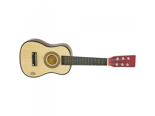Guitare en bois naturel