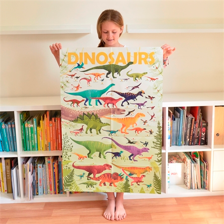 DISCOVERY - POSTER GÉANT + 32 STICKERS DINOSAURES