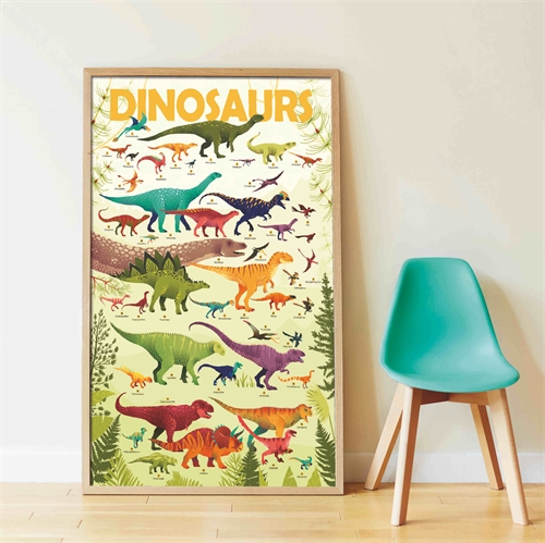 DISCOVERY - POSTER GÉANT + 32 STICKERS DINOSAURES