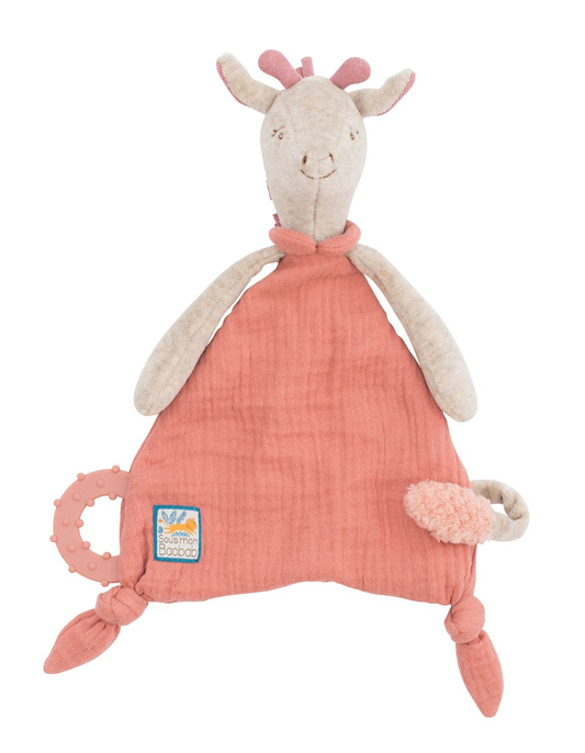 Doudou attache-tétine girafe - Sous mon baobab