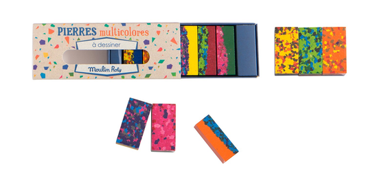Boîte de 6 pierres de cire multicolores - Les Petites Merveilles