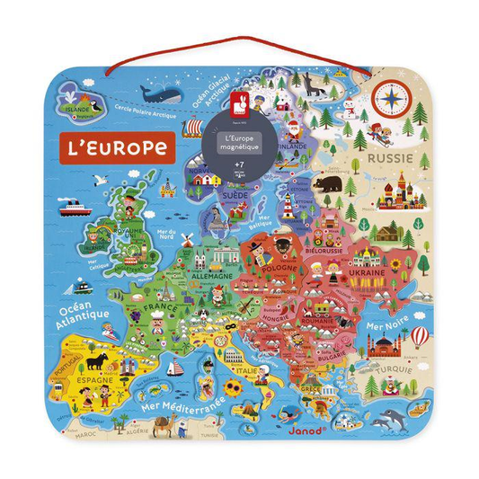 Carte d'Europe magnétique