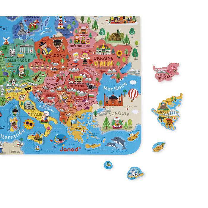 Carte d'Europe magnétique