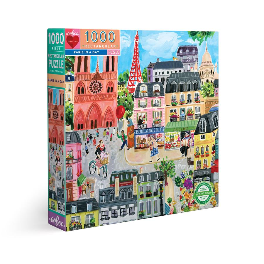 PARIS IN A DAY - Puzzle 1000 pièces Eeboo