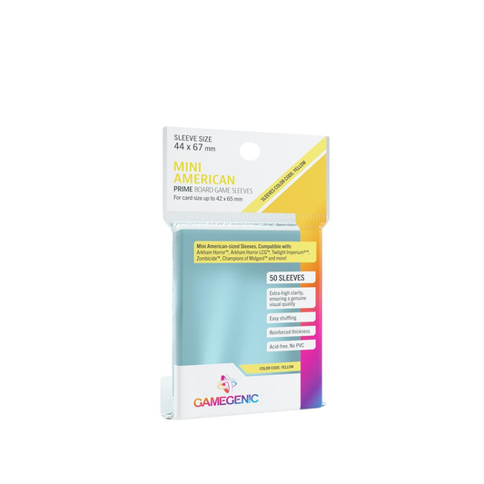 Gamegenic : 50 sleeves Jaune Mini-US (44 x 67 mm) - Protège-cartes