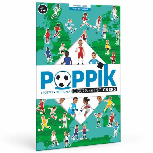 DISCOVERY - POSTER ÉDUCATIF + 60 STICKERS LE FOOTBALL (6-12 ANS)