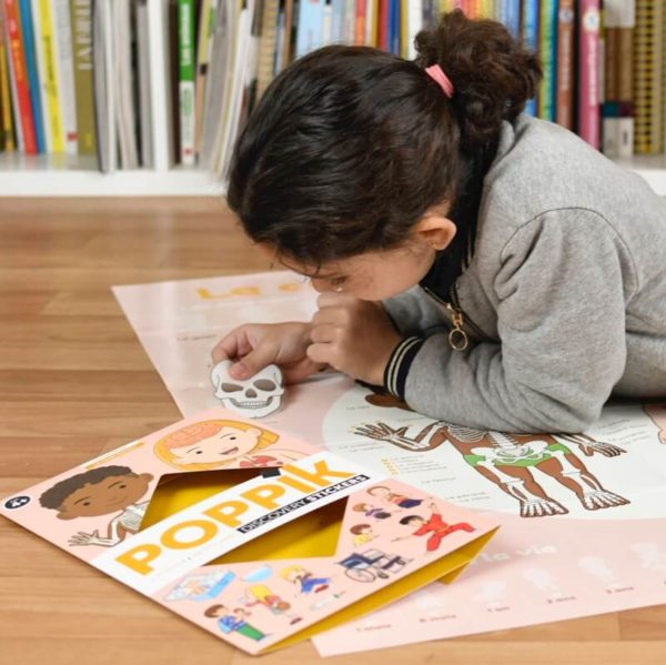 DISCOVERY - POSTER ÉDUCATIF + 49 STICKERS LE CORPS HUMAIN (3-7 ANS)