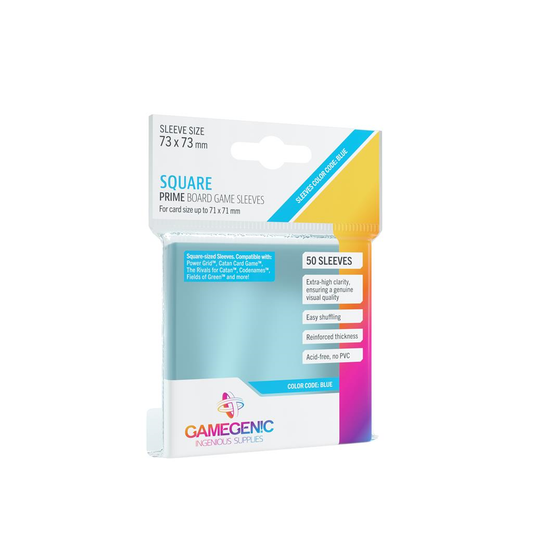 Gamegenic - 50 sleeves Blue Prime 73x73 Square - Protège-cartes